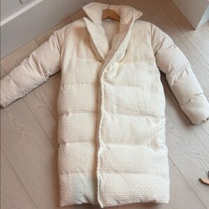 Maniere De Voir Kids Ivory Puffer Jacket